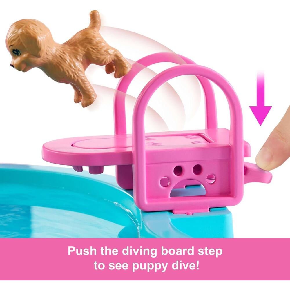 NEW Barbie Dream Pool Playset with 6 Play Areas, Slide & Bubbling Hot Tub NWT - Picture 4 of 6